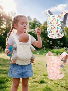1PC Toddler Carrier, Pet Carrier, Adjustable Baby Carrier For Infants And Toddlers, Multi-Functional Doll Carrier With Double Rings, Suitable For Children Aged 3-6 Years - 1 Baby Toy Carrier - View 1