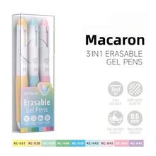 3/15pcs 3 Colors In One Heat Erasable Gel Pen, Retractable 0.6mm Erasable Ballpoint Pen, Ideal For Students' Homework, Note-Taking, Journaling, Kids - Multicolor - View 14