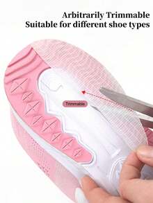 4pcs/Set Water Ripple Pattern Silent Anti-Friction Self-Adhesive Cuttable Marathon Sports Shoes Boots Accessories - Clear - View 4