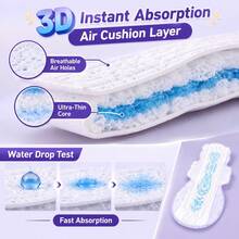 whisper Women's Overnight Sanitary Pads With Wings, Extra Absorbent, Leak-Proof Side And Back, Ultra Soft Surface, 10pcs/Pack - View 3