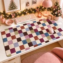 1pc Retro Multi Color Checkerboard Desk Mat, Multi-Purpose Makeup Nail Art Table Pad, Large Non Slip Desktop Protector S/M/L/XL - View 2