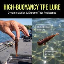 10pcs/Pack Soft Plastic Grub Soft Plastic Worm Easy To Use Bass Fishing Stick Bait Lures - Multicolor - View 9
