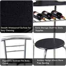 Dining Table & Chair Sets - Black - View 2
