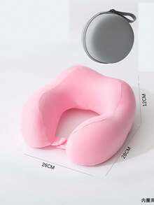 1 Ergonomic Travel Neck Pillow With Storage Bag, Upgraded Airplane Travel Neck Pillow, 100% Pure Memory Foam Travel Pillow, Suitable For Flight Headrest Sleep, Car, Bed, Compressible Fit Design, Portable Airplane Accessory - A - View 14