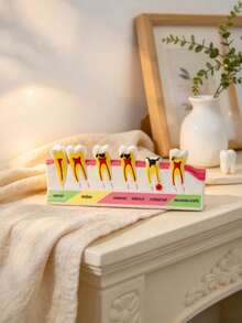 1pc Colorful Tooth Decay Progression Model, Suitable For Children's Science Exhibition Or Clinic Decoration, Avant-Garde Educational Medical Aesthetic - 1pc - View 1