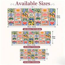 1pc Mediterranean Tile Style Colorful Patchwork Desk Mat, Multi-Purpose Makeup Nail Art Table Pad, Large Non Slip Desktop Protector S/M/L/XL - View 8