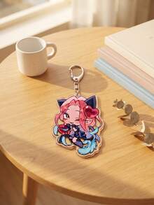 1/6pcs Alien Stage Cute Heart Acrylic Anime Keychain, Suitable As Bag Pendant, Fun Accessory Or Special Gift For Anime Fans - Multicolor - View 8