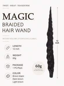 Self-Winding Bun Wig Hair Tie, Magic Wand Braid, Creates An Elegant Updo, A Stylish Hair Accessory Suitable For Women's Everyday Wear And Parties. - Multicolor - View 3