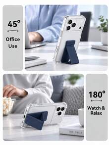 1件防摔透明手機殼附智慧手機支架，相容 Apple 18 Pro、經典 Apple 18 Pro Max 手機殼保護套、Apple 17 Pro Max 可愛手機殼配件、多功能 Apple 17 手機殼附手機支架、半包覆 Apple 17 Pro 智慧手機殼、相容 Apple 16 智慧手機殼、可折疊支架手機保護殼、Apple 13 手機殼萬聖節特惠 - 藍色 - 查看 4