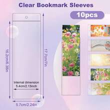 10pcs Plastic Bookmark Set, DIY Transparent Bookmark Clips, Photo Booth Album Covers, Blank Photo Frames, Suitable For Wedding Photo Strips, Graduation Gifts, Office Party Favors - Transparent Bookmark Sleeve - View 10