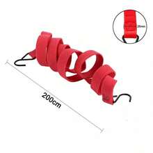 5 Pack Heavy Duty Flat Elastic Rope Bungee Cords With Hooks For Luggage/Car/Tent - 1 - View 3