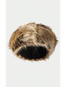 Noxbound 1pc Fashionable Brown Plush Winter Hat - Brown Black Tip Color - View 5