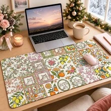 1pc Vintage Botanical Animal Patchwork Desk Mat, Multi-Purpose Makeup Nail Art Table Pad, Large Non Slip Desktop Protector S/M/L/XL - View 15