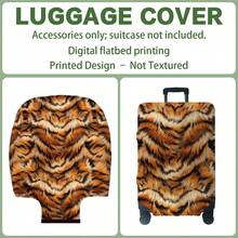 1PC,Flat Print Design,Luggage Cover(Only Luggage Cover,Not Including Luggage),Suitable For 20 To 30 Inch Luggage,Made Of Thickened High-Quality Fabric,Essential Accessory For Your Travel And Checked Luggage. - Multicolor - View 11