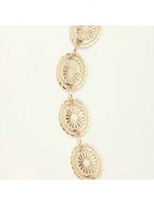 1pc High Quality Round Metal Waist Belt, Suitable For Women In Summer - Multicolor 1 - View 10