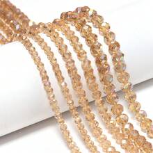 1 Strand 4/6/8mm Faceted AB Champagne Gold Glass Austria Crystal Beads Rondelle Loose Bead For Jewelry Making DIY Bracelets Necklace Bag Design - Champagne Gold - View 2