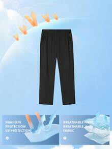 CAMEL CROWN Men's Summer Quick-Dry Sports Pants, Breathable Elastic Straight Leg Joggers, Suitable For Running And Casual Wear - Phantom Black - View 3