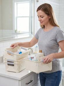 3pcs Multi-Functional Storage Boxes, Stackable Storage Bins, Suitable For Snacks, Clothes, Spice Bottles, Toys Storage, Applicable For Kitchen Cabinets, Countertops, Bedroom, Bathroom 1/3pcs - Multicolor - View 5