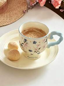 High-Value Floral Cup Household Drinking Mug Female Water Cup Office Ceramic Cup Coffee Cup Breakfast Cup - Multicolor - View 8