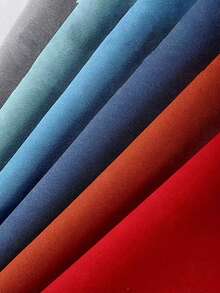 1 Roll High Quality PU Faux Suede Leather Sheet (7.1/12*53 Inches) - Fashionable And Innovative Crafting Fun, Suitable For Making Leather Earrings, Bows, And Handbag/Belt Designs - DIY Craft Material - Multicolor - View 3