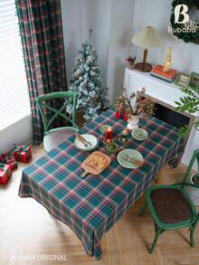 Christmas Green Plaid Tablecloth, Classic Tartan Rectangular Table Cover For Holiday Dining, Farmhouse Kitchen, Christmas Party & Winter Home Decor Christmas Home Decor Christmas Decor Christmas Decorations For Home - Multicolor - View 7