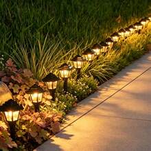 Solar Powered Ground Stake Lantern Path Light, Warm White Ambient Light, Waterproof Outdoor Lighting, Vintage Country Style, Suitable For Garden Paths, Lawn Edges And Backyards - Palace Lantern - View 2