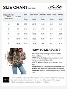 Acelitt Women's Fashionable Apricot Color Contrast Western Style Loose Knit Sweater, Winter Vacation Fall - Multicolor - View 2
