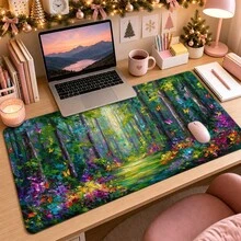 1 buah Alas Meja Lukisan Minyak Hutan Impresionis, Alas Meja Serbaguna untuk Riasan dan Seni Kuku, Pelindung Meja Anti Selip Ukuran S/M/L/XL - View 21