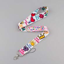 Mixed Style Cartoon Print Lanyard, Polyester Neck Lanyard, Phone Lanyard ID Card Holder Strap For School Work Office, Lovely Gift - Multicolor - View 9