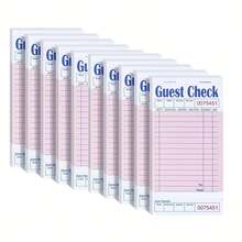 1/5/10Pcs Pink Handwritten Order Notepad, 50‑Sheet Durable Paper Server Order Book With Writing Pad, Practical Note Tool For Restaurant, Cafe, Food Shop, Business Daily Supply - Multicolor - View 7