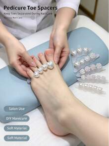 4/2/1pc Pearl Bubble Toe Separators, Round Head Toe Spreading Design, Non-Stick Nail Polish Coating Toe Separators, Portable Nail Art Tool, Suitable For Salon Or Home Foot Care Nail Painting - Multicolor - View 7