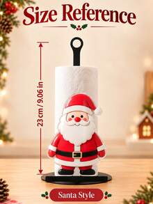 Christmas Kitchen Paper Towel Holder, Santa Claus & Christmas Tree Countertop Paper Roll Storage Rack, Holiday Home Decor, Suitable For Kitchen, Dining Table, Christmas Party Seasonal Decoration, Living Room Accent - Multicolor - View 13