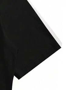 Mature Commute Men T-Shirt With Minimal Steed Silhouette Print, Daily Wear For Hanging Out And Camping - Negro - Ver 9