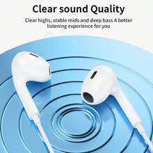 Type-C Wired In-Ear Headphones HiFi Stereo With Microphone, Volume Control, Noise Reduction, Suitable For Music Lovers, Online Courses, Gaming, Video Calls, Travel - White - View 7