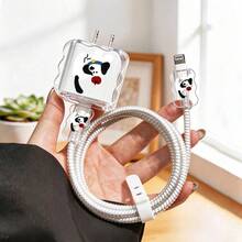 Apple 充電器與線材保護套組，小狗設計，耐用 Apple 18-20W 充電線保護殼，防斷線理線器 - 彩色 - 查看 9