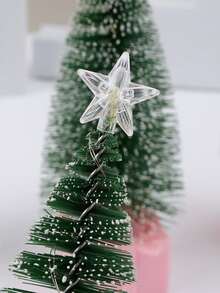 LED Pine Needle Colorful Christmas Tree, Glowing Candle Light, Creative Colorful Small Wind Lantern, Suitable For Room, Living Room, Holiday, Party, Birthday, Desktop Atmosphere Decoration, Christmas Holiday Gift - Pine Tree - View 5