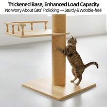 125cm Multi-Level Plush Cat Tree With Sisal Scratching Posts | Cozy Condo, Hammock & Dangling Ball Toy | Sturdy Climbing Ladder & Perches | All-In-One Cat Furniture For Climbing, Resting & Playing, Ideal For Indoor Cats - Beige 7 - View 5