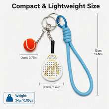 Padel Schläger Schlüsselanhänger, Mini Padel Schläger Design, Unisex, Taschen Accessoire, geeignet für Auto, Geldbörse und Rucksack, perfektes Urlaubsgeschenk - Verschiedenfarbig - Übersicht 6