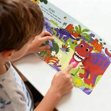 beartale Dinosaur Time Adventure Interactive Pull-Slide Board Book, Toddler Interactive Dinosaur Story Book, Fun Dinosaur Adventure Book, Children's Early Education Learning Activity Toy, Birthday Gift, Christmas Gift - Multicolor - View 7