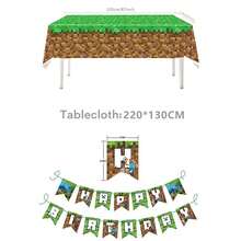 Official Licensed Cartoon Minecraft Theme Party Tableware Set, Decoration Set, Newborn Party Birthday Party, Photography Studio Decoration Props, Halloween Tableware, Christmas Tableware, New Year Tableware, Holiday Tableware, Disposable Tableware - View 2