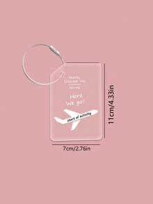 Airplane Pattern Acrylic Luggage Tag, Backpack Name Tag Pendant, Suitcase Tag/Backpack Charm, Lunch Bag Pendant, Keychain, Carnival Cruise Luggage Tag, Suitable For Suitcases, Backpacks, Cruise Bags, Lightweight And Portable, Daily Storage, Perfect Birthday, Vacation, Party, Holiday Gift - Multicolor - View 11