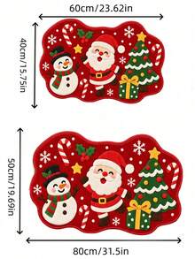 Velvet Foot Mat, Festive Holiday Style, Suitable For Bedside Rug, Entryway Mat, Living Room, Bedroom, Bathroom, Kitchen, Balcony, Machine Washable, Non-Slip, Dust-Proof, Wear-Resistant, Easy To Clean, Thick And Soft Comfortable, Modern Home Decor, Bedroom Bathroom Decorative Rug, Housewarming Gift, Holiday Birthday Gift, Moving Gift And Other Occasions - A - View 5