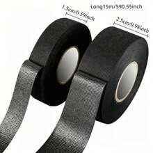 2 Rolls High Temperature Self-Adhesive Fabric Wire Harness Tape, Heat Resistant, Noise Reduction, Automotive, Engine And Electrical Wire Protection, Car Wire Harness, Engine Protection, Flexible Tape, Heat Resistant Material - A - View 9