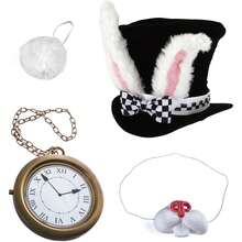 Halloween White Rabbit Costume Accessories 1pc Clock Necklace Hip Hop Rapper Style Clock Necklace For Party Costume Props - Gold Pocket Watch - View 2
