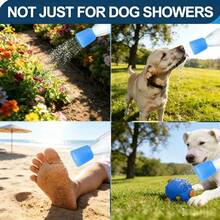 1pc Portable Outdoor Shower, Portable Shower Head, Portable Outdoor Shower Bottle Attachment, Suitable For Most Plastic Water Bottles - Blue - View 6