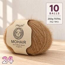 10-Pack Alpaca Blend Yarn, 25g Per Ball Total 250g, Multi-Color Fluffy Soft Knitted Yarn For DIY Knitting Sweaters, Cardigans, Vests, Scarves, Hats And Shawls - 10-pack Alpaca Wool - View 54