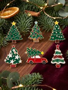 5 Sets 6 PCS Christmas Pins Xmas Accessories - A - View 12