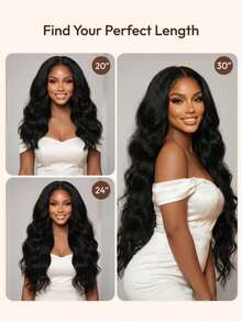 UNice 13x4 Lace Frontal Glueless Wig Lace Low-Maintenance Wig For Beginners Natural Black Body Wave Pre Everything Wig Drawstring Pre Plucked Pre Cut Bleached Knots Beginner Friendly Ready To Go Glueless Wig 150% Density - Natural Black - View 7