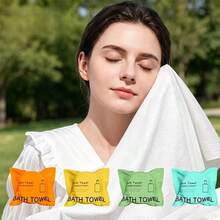 5/10pcs Random Color Bath Towel Set - Thickened Quick-Dry Travel Towels, Individually Packaged, Ultra-Soft High Absorbency Microfiber - Suitable For Gym, Spa, Hotel And Camping. Oversized Bath Towels, Fitness Essential - Multicolor - View 4