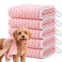 1 st hundtorkhandduk i mikrofiber, snabbtorkande mjuk husdjurshandduk med absorberande design, upphängningsögla, för hundar, katter och små husdjur - Multifärgad - Visa 7